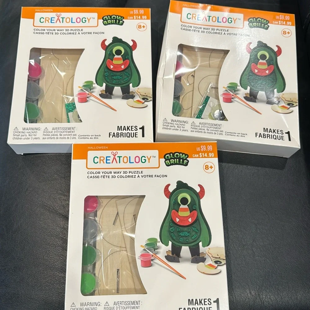3 Color Your Way 3D Puzzles! Fun for 8+ Years Old.